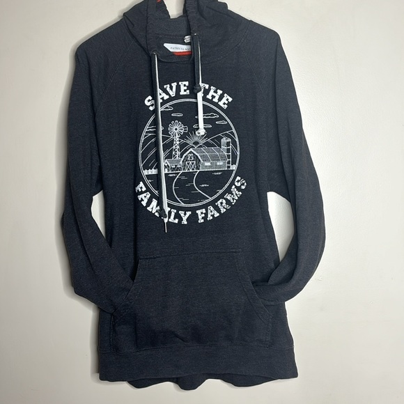 Patricia Soule | Gray Oversized Hooded Sweatshirt | Save The family Farms UNITE - Picture 7 of 7
